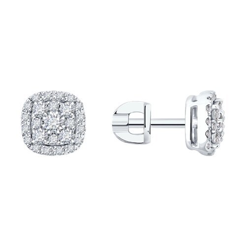 Серьги из белого золота с бриллиантами (Арт.1022253-3)