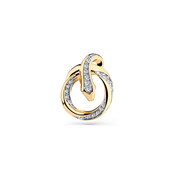 Кулон золото с фианитами «Вечный Вихрь» Carlin (арт.003-0533-0001-011)