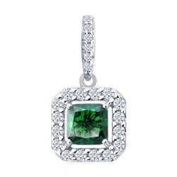 Подвеска из серебра с фианитами (Арт.94033320)