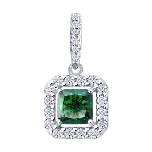 Подвеска из серебра с фианитами (Арт.94033320)