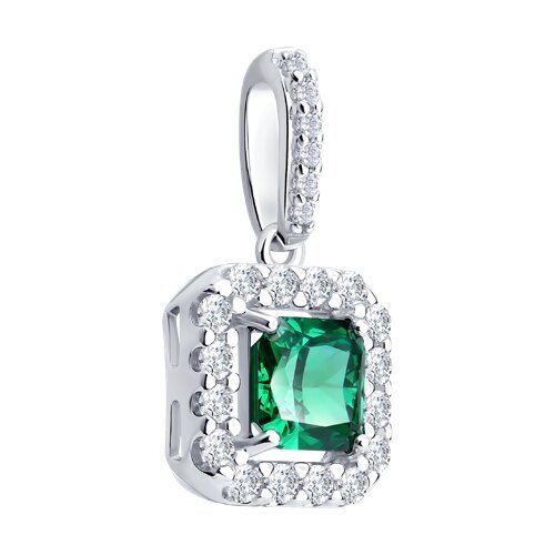 Подвеска из серебра с фианитами (Арт.94033320)