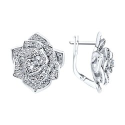 Серьги из серебра с фианитами (Арт.94-120-02050-2)