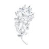 Брошь из серебра с фианитами и эмалью (Арт.94049009)