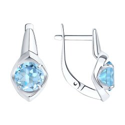 Серьги из серебра с топазами (Арт.94-320-00783-1)