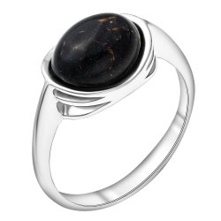 Серебряное кольцо с агатом чёрным Darvin 920LB1014aa