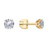 Серьги из золочёного серебра с фианитами (Арт.93022269)