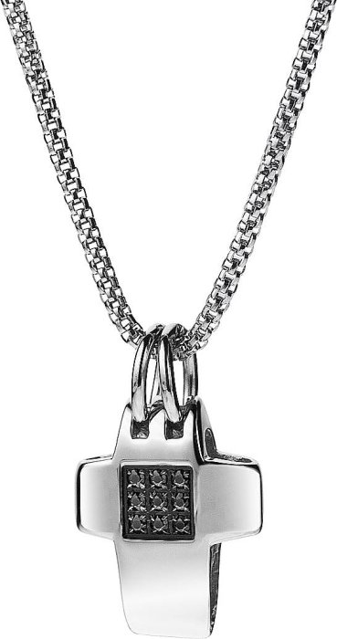 Кулон из стали с сталью и шпинелью (Арт.ugl_345)