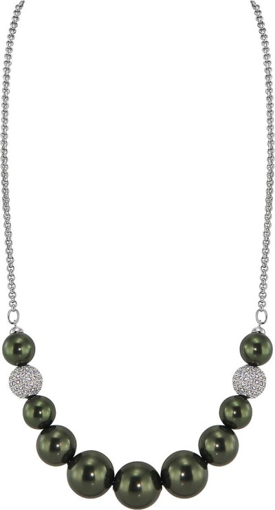 Ожерелье серебряное с жемчугом и куб. цирконием «Galaxy Noir» Rivoli (арт.203L-34)