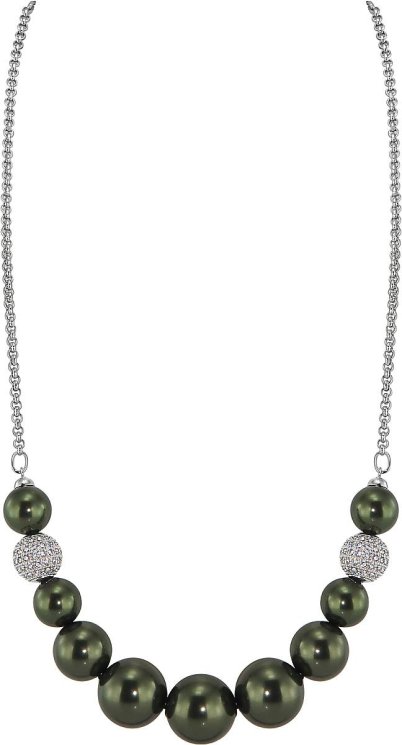 Ожерелье из серебра с жемчугом и кристаллом swarovski (Арт.203l-34)