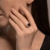 Кольцо золотое с гранатом и фианитами «Имперский огонь» Соколов (арт.51-310-02442-2)