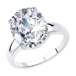 Кольцо из серебра с фианитом (Арт.94012074)