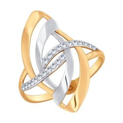 Кольцо из золота с фианитами (Арт.018072)