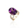 Кольцо золото с аметистом и бриллиантами «Violet Lumier» Estet (арт.01К6315211-1)