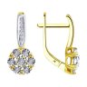 Серьги из желтого золота с бриллиантами (Арт.53-220-00788-1)