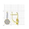 Серьги из желтого золота с бриллиантами (Арт.53-220-00788-1)