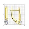 Серьги из желтого золота с фианитами (Арт.53-120-00840-1)