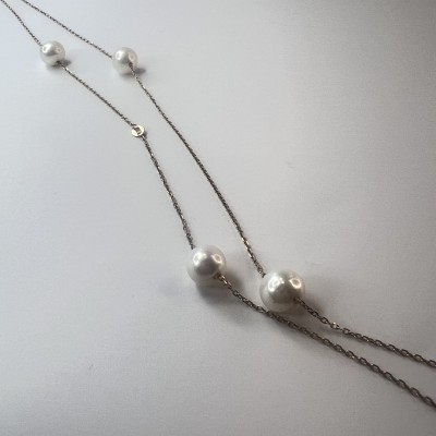 Ожерелье из красного золота с жемчугом «Classic Charme Line» Estet (арт.01Л311212-1)