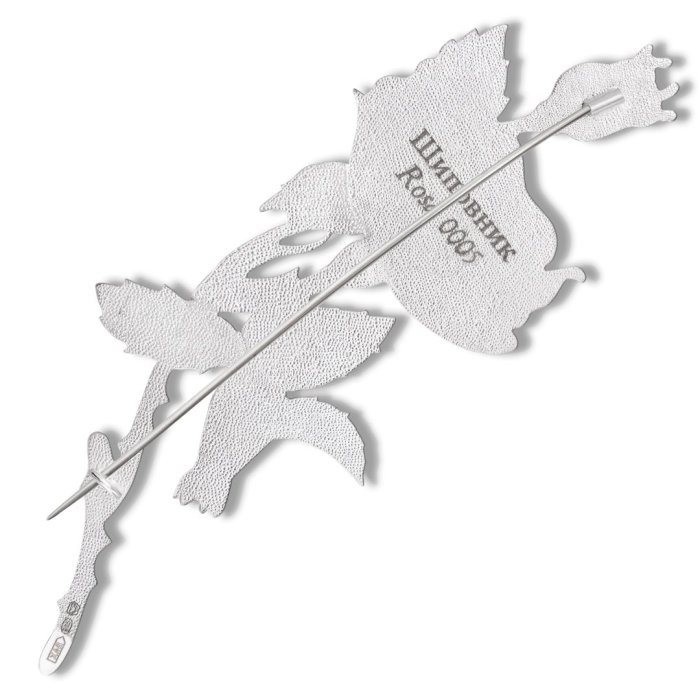 Брошь из серебра Т.Полякова "Шиповник" (Арт.41503)