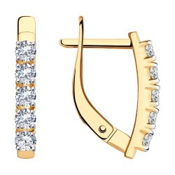 Серьги из золота с фианитами (Арт.029484)