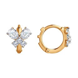 Серьги из золота с фианитами (Арт.029860)