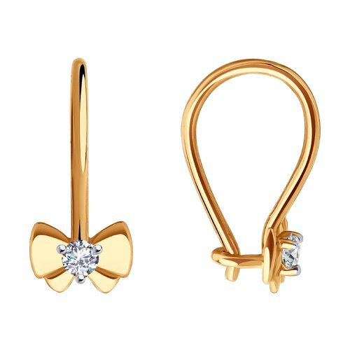 Серьги из золота с фианитами (Арт.029992)