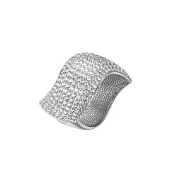 Кольцо из серебра с фианитом (Арт.cz-r03488-x-w-x-x-w)