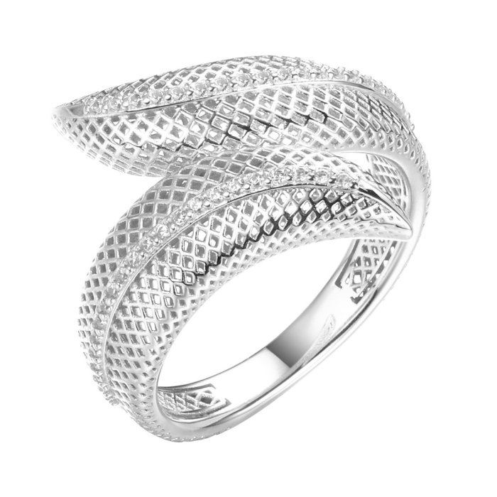 Кольцо из серебра с фианитом (Арт.fa-r02307-x-w-x-x-w)