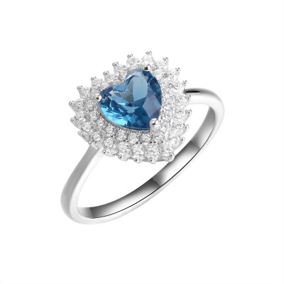 Кольцо с ситаллом и фианитами «Heart Shine» Fresh Jewelry (арт.PD-R00689)