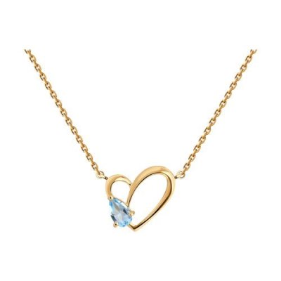 Колье золотое с топазом «Нежное Сердце» Соколов (арт.770289)