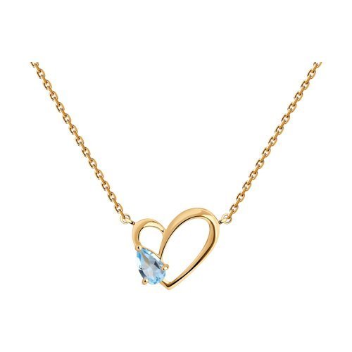 Колье золотое пробы 585 с топазом (Арт.770289)