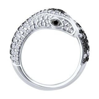 Кольцо из серебра с фианитами «Тайна змеи» Соколов (арт.94-110-02301-1)