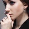 Серьги из белого золота с бриллиантами (Арт.1021740)