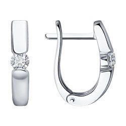 Серьги из белого золота с бриллиантами (Арт.1022096-3)