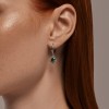 Серьги из серебра с фианитом «Изумрудный Плен» Соколов (арт.9402)