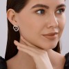 Серьги из серебра с фианитами «Спираль сияния» SOKOLOV (арт.94026885)