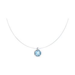 Колье из серебра с топазом (Арт.92070057)