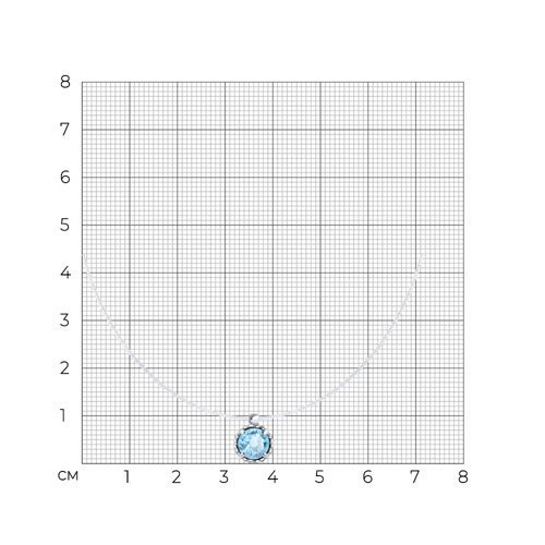 Колье из серебра с топазом (Арт.92070057)