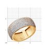 Кольцо из золочёного серебра с фианитами (Арт.93-110-01764-1)
