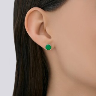 Серьги из серебра с фианитами «Изумрудная Искорка» Соколов (арт.9402)
