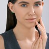 Серьги из серебра с фианитами «Изумрудная Искорка» Соколов (арт.9402)