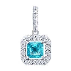 Подвеска из серебра с фианитами (Арт.94033321)