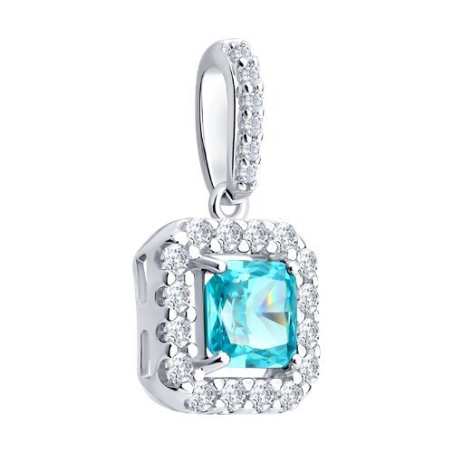 Подвеска из серебра с фианитами (Арт.94033321)