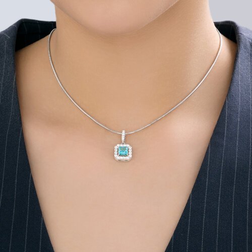 Подвеска из серебра с фианитами (Арт.94033321)