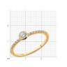 Серебряное золоченое кольцо с фианитами (Арт.93010162)
