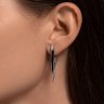 Серьги из серебра с фианитами и эмалью (Арт.94-120-02066-1)