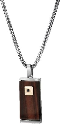 Кулон из стали с сталью и тигровым глазом (Арт.ugl_350)