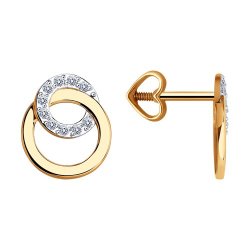 Серьги из золота с фианитами (Арт.51-122-01473-2)