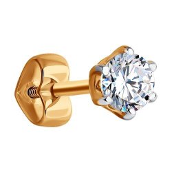 Серьга из золота с фианитом (Арт.51-127-01210-3)