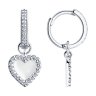 Серьги из серебра с фианитами и эмалью (Арт.94026487)