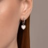 Серьги из серебра с фианитами и эмалью (Арт.94026487)